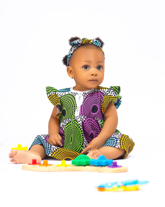 African print Circle baby doll Dress