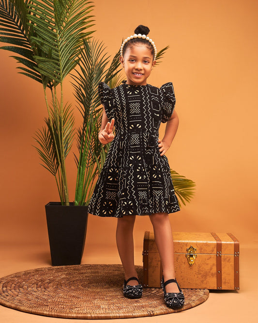 African Print Bongolian Summer dress for Little girl Birthday